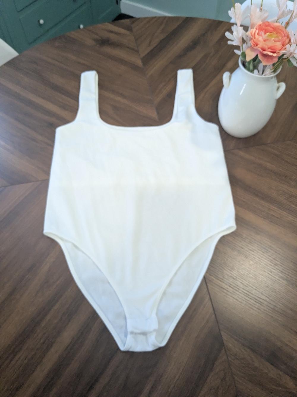 a new day White - Square Neck Bodysuit